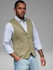 Ombre Clothing Pánská společenská vesta Ualesih olivová XL Náhled obrázku produktu 4