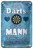Blechschild Spruch 12x18cm ich liebe Darts aber mein Mann Produktbild-Vorschau 1