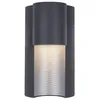 A dark gray outdoor wall light with a ribbed, translucent diffuser at the bottom. Anteprima dell’immagine prodotto