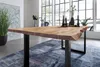 Esstisch 160x85 cm Akazie massiv Baumkante eichenfarben mit Produktbild-Vorschau 1