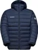Dunkelblaue; isolierte Herrenjacke mit Kapuze von Mammut; gestepptes Design; elastische Bündchen. Produktbild-Vorschau