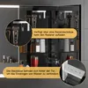 Spiegelschrank, Badezimmerschrank mit Spiegel, （80 x 60 x Produktbild-Vorschau 5