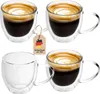 Intirilife 4x Doppelwandiges Thermo Glas Set in 200 - 250ml Produktbild-Vorschau 1