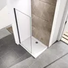 AICA Walk in Dusche Milchglas Mattschwarz 70x200cm 8mm NANO Produktbild-Vorschau 2