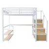 Flieks Etagenbett Metallbett 140x200cm mit Schreibtisch und Produktbild-Vorschau 8