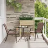 vidaXL Set bistrot da giardino 3 pezzi in acciaio marrone Anteprima dell’immagine prodotto 2