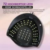 Professionelle UV Nagellampe 300W 72 LEDs 360° Aushärtung Produktbild-Vorschau 6