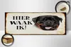 Holzschild Spruch 27x10cm holländisch Hier Waak ik Produktbild-Vorschau 3