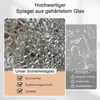 A collage showing a close-up of shattered tempered glass and broken glass shards, with text describing the product's safety features. Náhled obrázku produktu