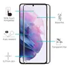 A smartphone screen protector is shown with various features highlighted by text and icons. Produktbild-Vorschau