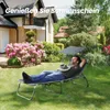 HOMECALL XXL Aluminium Sonnenliege mit Dach Gartenliege Produktbild-Vorschau 8