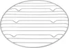 A round wire rack with horizontal bars and curved indentations on some bars. Produktbild-Vorschau