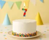 Candela di compleanno numero 7 - Blocchi colorati, 10,5 cm Anteprima dell’immagine prodotto 3