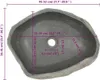 vidaXL Waschbecken Flussstein Oval (45-53)x(34-41) cm Produktbild-Vorschau 7
