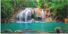 ARTland Wandbild Alu für Innen & Outdoor Wasserfall im Wald Produktbild-Vorschau 1