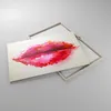 Bild auf Leinwand - Leinwandbild - Rote Lippen glänzend Produktbild-Vorschau 2