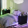 Table de nuit avec éclairage LED avec 3 tiroirs 63x50x30cm Voir les images du produit 2