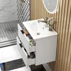 AICA Waschbeckenunterschrank Weiß Matt 60cm Dünn Keramik Produktbild-Vorschau 2