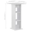 The Living Store Bartisch Weiß 60x60x110 cm Produktbild-Vorschau 7
