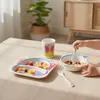 5-tlg. Kinderset mit Schmetterlingsmotiv Teller, Schale, Produktbild-Vorschau 3