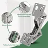 4x 170° Möbelscharnier mit Soft-Close & 36 Schrauben – Produktbild-Vorschau 3