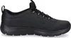 A side view of a black Skechers sneaker. Voir les images du produit
