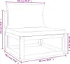 Möbel 4-tlg. Garten-Lounge-Set mit Grünen Kissen Massivholz Produktbild-Vorschau 7