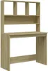 Scrivania con ripiano rovere Sonoma 102x45x148 cm materiale Anteprima dell’immagine prodotto 1