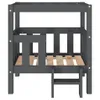 A dark gray wooden dog bed with a slatted base and a small ladder attached. Náhľad obrázku produktu