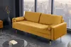 Elegantes Design 3er Sofa COZY VELVET 220cm senfgelb Samt Produktbild-Vorschau 4