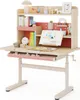 COSTWAY Schreibtisch Kinder, Kinderschreibtisch mit Regal, Produktbild-Vorschau 1