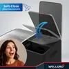 WELLGRO Treteimer 2x30L Schwarz – Edelstahl mit Softclose & Produktbild-Vorschau 6