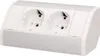 Steckdosenblock Aufbau, silber-weiß, 2fach, 3680W, 0,6m Produktbild-Vorschau 2