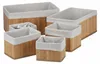 12 paniers de rangement en bambou, recouverts de tissu, Voir les images du produit 9