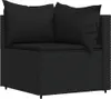 vidaXL 4-tlg. Garten-Lounge-Set mit Kissen Schwarz Poly Produktbild-Vorschau 3