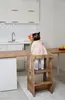 Lernturm Kinder Holz 3 in 1 – Montessori Learning Tower Produktbild-Vorschau 1