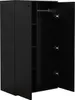 A black wardrobe with one door open, revealing shelves and a hanging rod. Anteprima dell’immagine prodotto