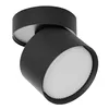 A black adjustable ceiling spotlight with a white diffuser. Náhľad obrázku produktu