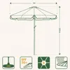 Sekey Rund Gartenschirm 200x200 cm, Kurbel-Sonnenschirm mit Produktbild-Vorschau 2
