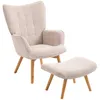 HOMCOM fauteuil met voetenbankje, relaxfauteuil, Productafbeelding-voorbeeld 1
