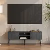 A dark gray TV stand with a television mounted above it. Anteprima dell’immagine prodotto