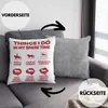 Trendation - Pferde Deko-Kissen mit Füllung 40x40 Lustig Produktbild-Vorschau 2