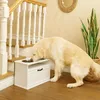 Relaxdays Futterstation Hund, 2 Hundenäpfe, Stauraum, Produktbild-Vorschau 3