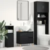 vidaXL Armadietto da bagno con porta in rovere nero 65 x 33 Anteprima dell’immagine prodotto 3