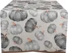Clayre & Eef Tischläufer 50x140 cm Grau Baumwolle Kürbis Produktbild-Vorschau 1