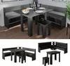 Eckbankgruppe Vicco Roman Schwarz 180 x 180 cm mit Tisch, Produktbild-Vorschau 2