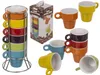 Set di 6 mini tazze da espresso con supporto in metallo Anteprima dell’immagine prodotto 2