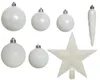 Kerstballen met kerststerren, kunststof, set van 33 stuks - Productafbeelding-voorbeeld 2