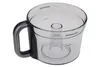 A clear plastic food processor bowl with a gray handle, shown from a top-down angle against a white background. Anteprima dell’immagine prodotto