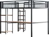 okwish Hochbett,Kinderbett Jugendbett Metallbett Einzelbett Produktbild-Vorschau 10